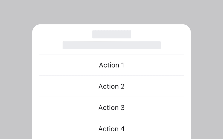 actionsheet options action
label