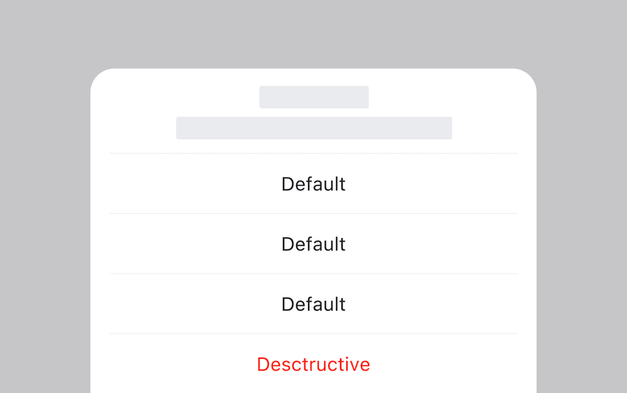 actionsheet options action
variant