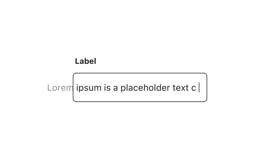 text field typing control