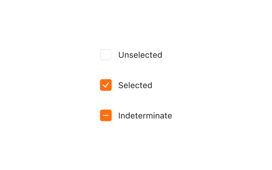 checkbox options selected